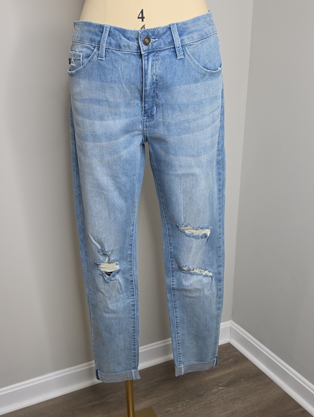 KanCan Skinny Low Rise Distressed Raw Hem Denim Size 29